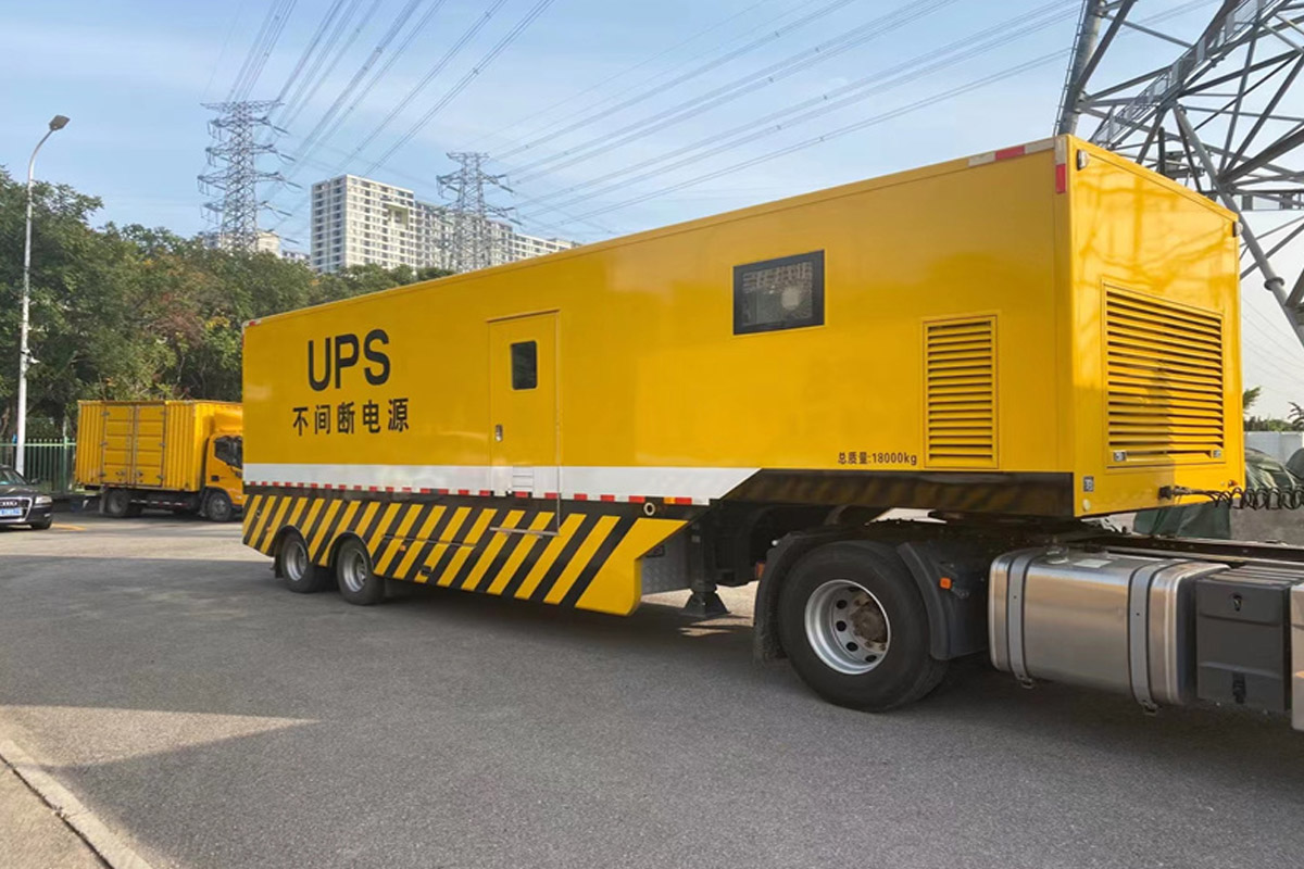 龙陵发电机租赁施工现场